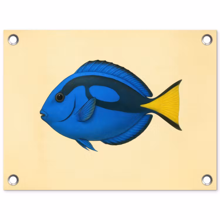 Tuinposter - Blauw - Dory - Vis - Staartvin — 1