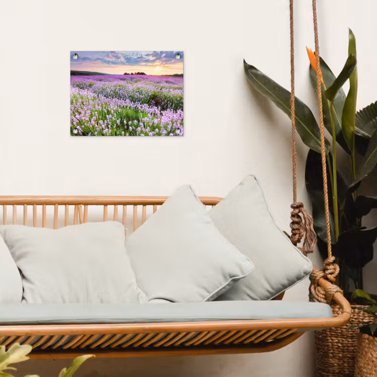 Tuinposter - Lavendel - Bloemen - Zonsondergang - Paars - Weide — 4
