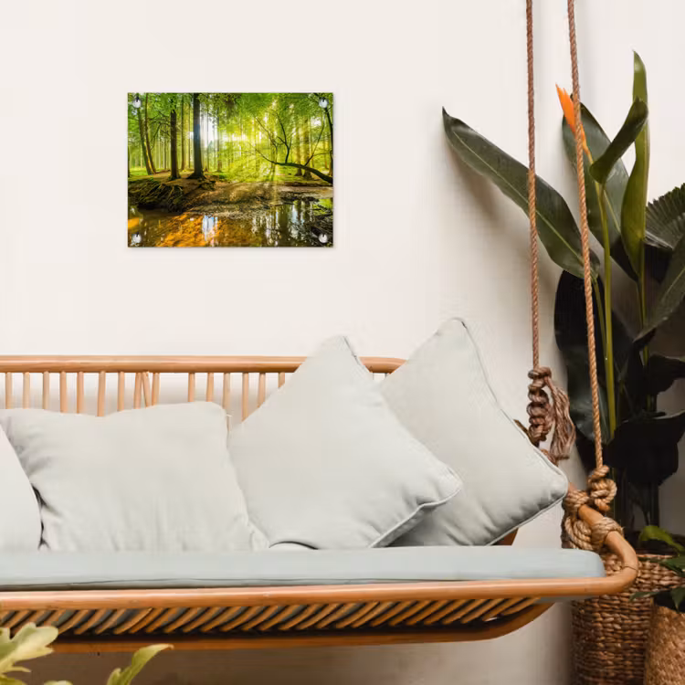 Tuinposter - Bos - Landschap - Water - Bomen - Zon - Groen - Natuur — 4