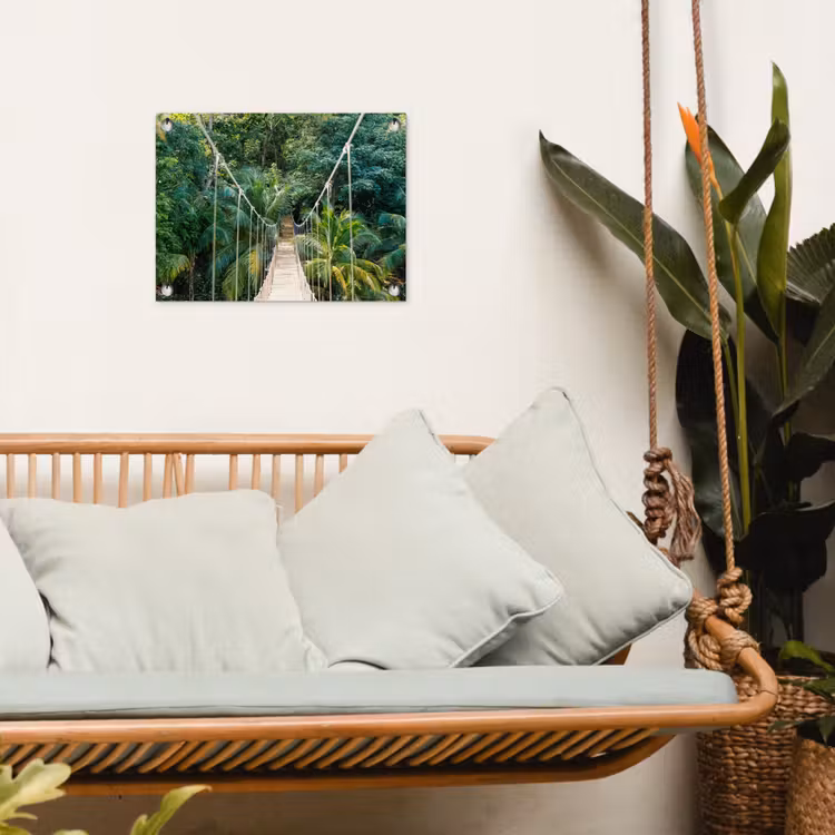 Tuinposter - Jungle - Palmboom - Brug - Natuur - Planten — 4