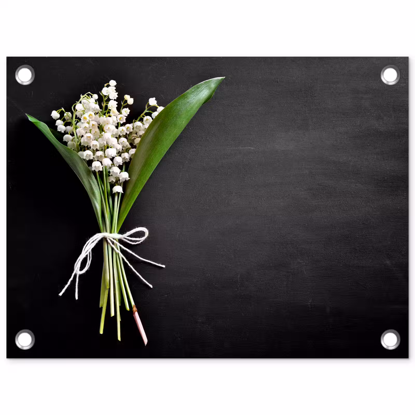 Tuinposter - Lelietjes van dalen - Bloemen - Stilleven - Strik — 1