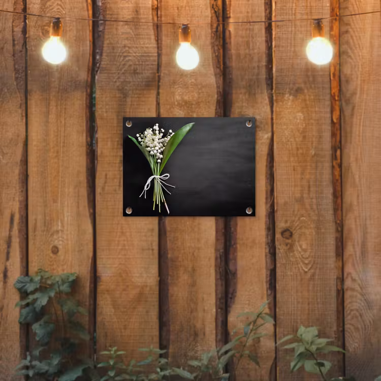 Tuinposter - Lelietjes van dalen - Bloemen - Stilleven - Strik — 3