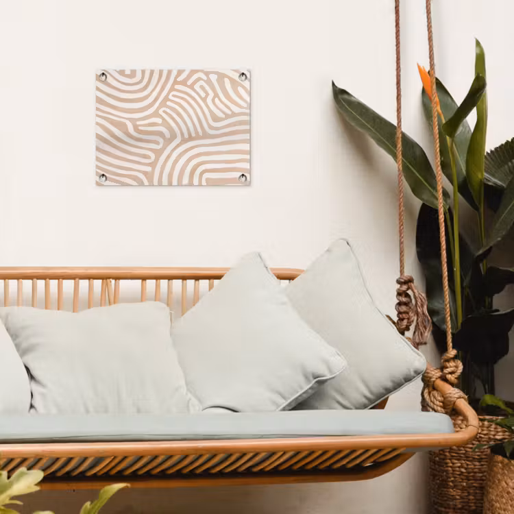 Tuinposter - Beige - Aardspatroon — 4