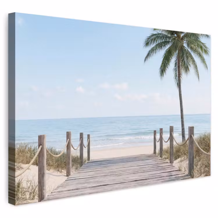 Buiten canvas - Palmbomen - Pad - Horizon — 1