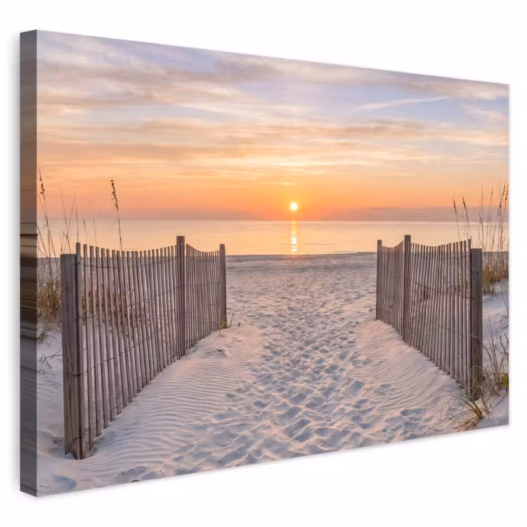 Buiten canvas - Zonsondergang - Strand - Zand — 1