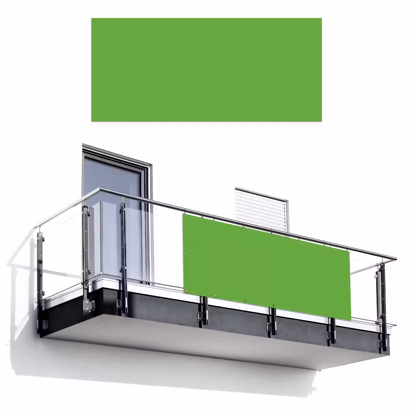 Balkonscherm - Groen - Kleuren - Natuur — 1