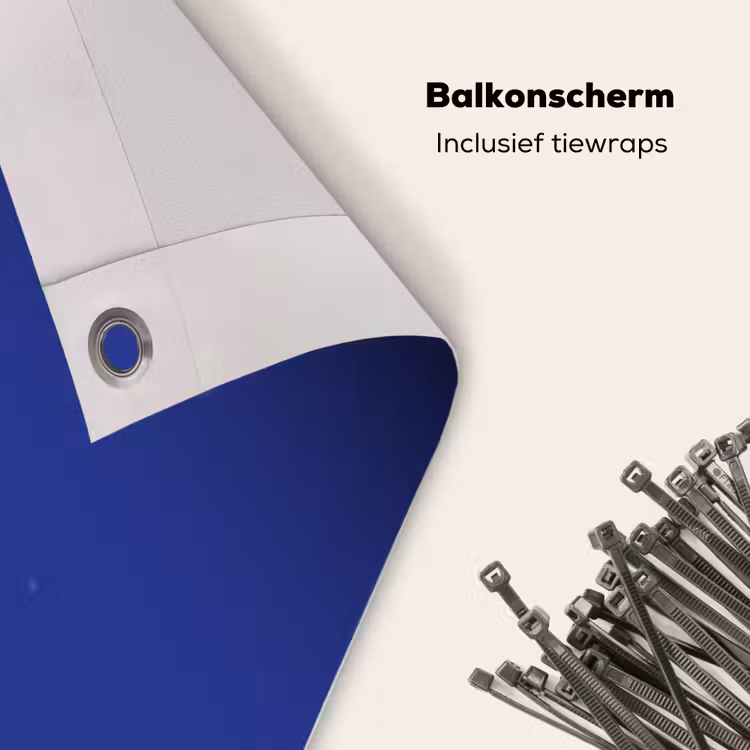 Balkonscherm - Blauw - Effen kleur - Donkerblauw — 4