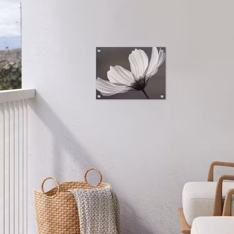 Tuinposter - Bloem - Minimalistisch - Zwart - Wit — 5