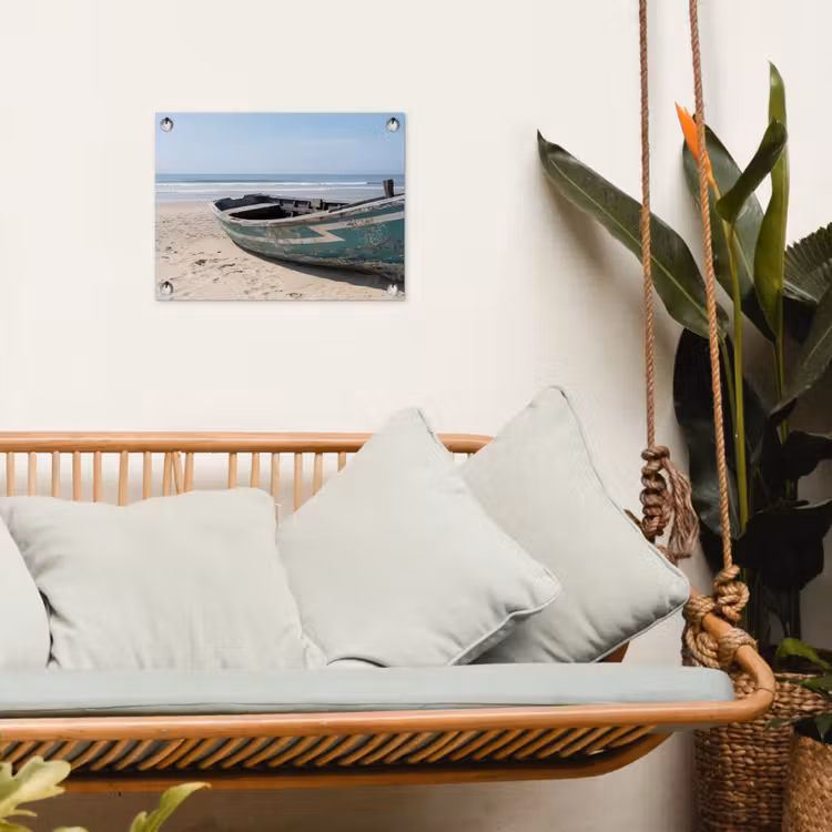 Tuinposter - Boot - Zandstrand - Zee — 4