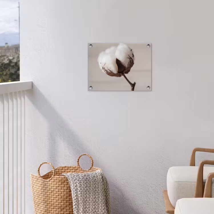Tuinposter - Katoenbol - Minimalistisch - Wit — 5