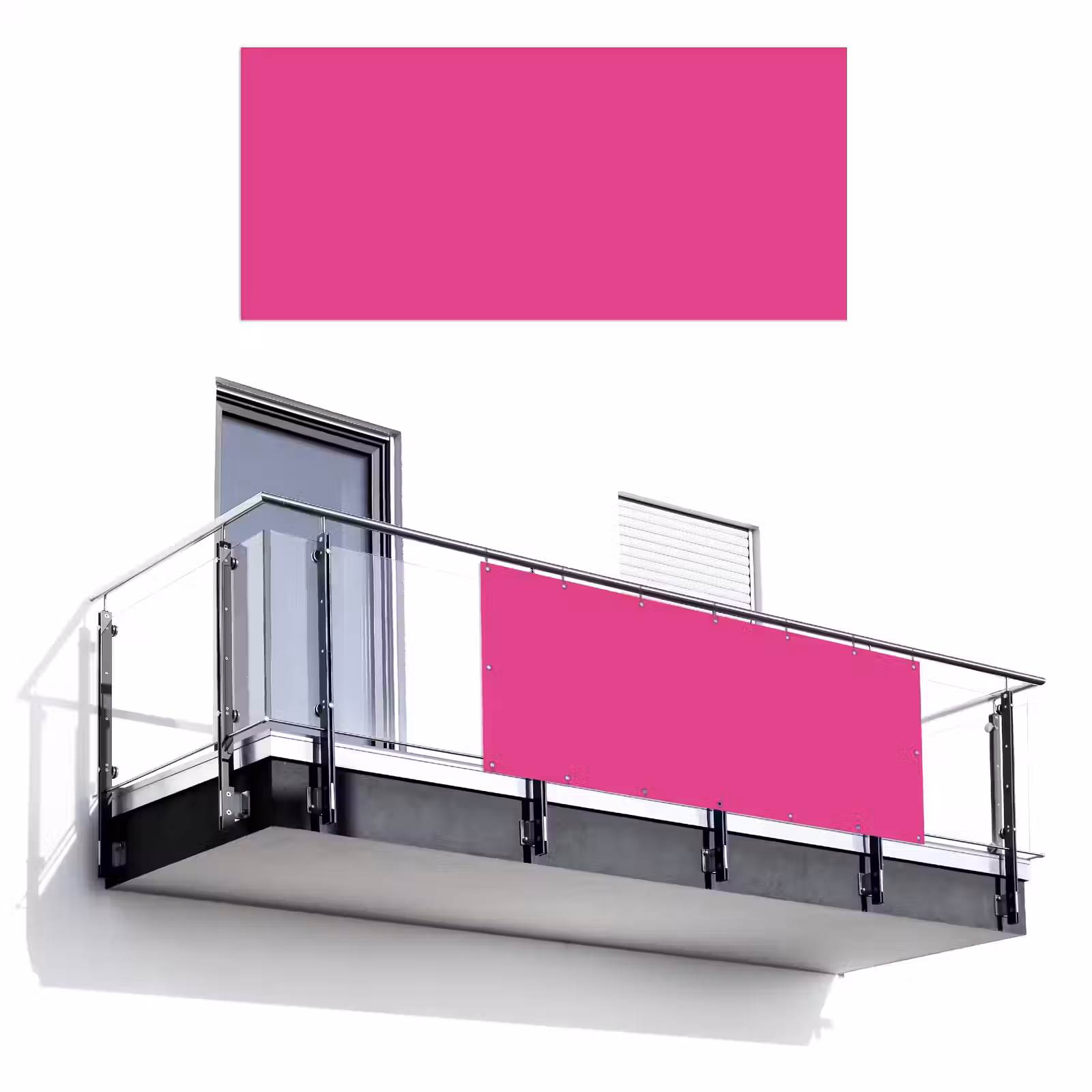 Balkonscherm - Fuchsia - Neon - Kleuren — 1