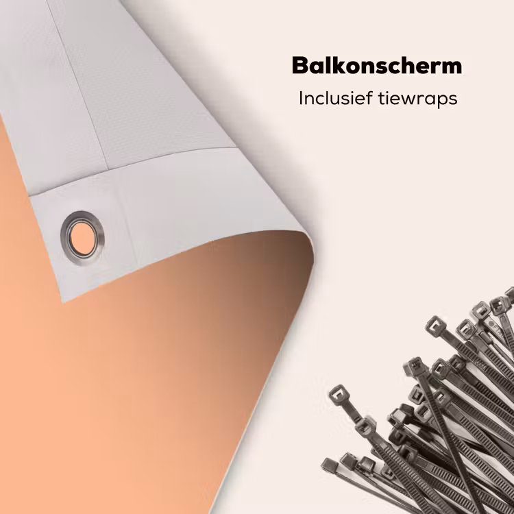 Balkonscherm - Abrikoos - Roze - Pastel - Effen - Kleur — 4