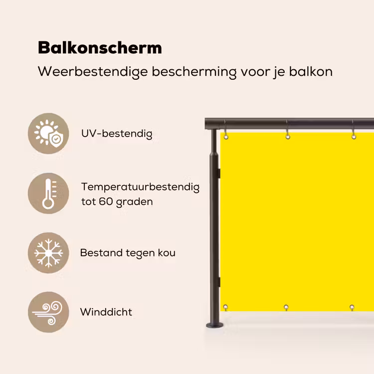 Balkonscherm - Geel - Citroen - Neon - Kleuren — 3