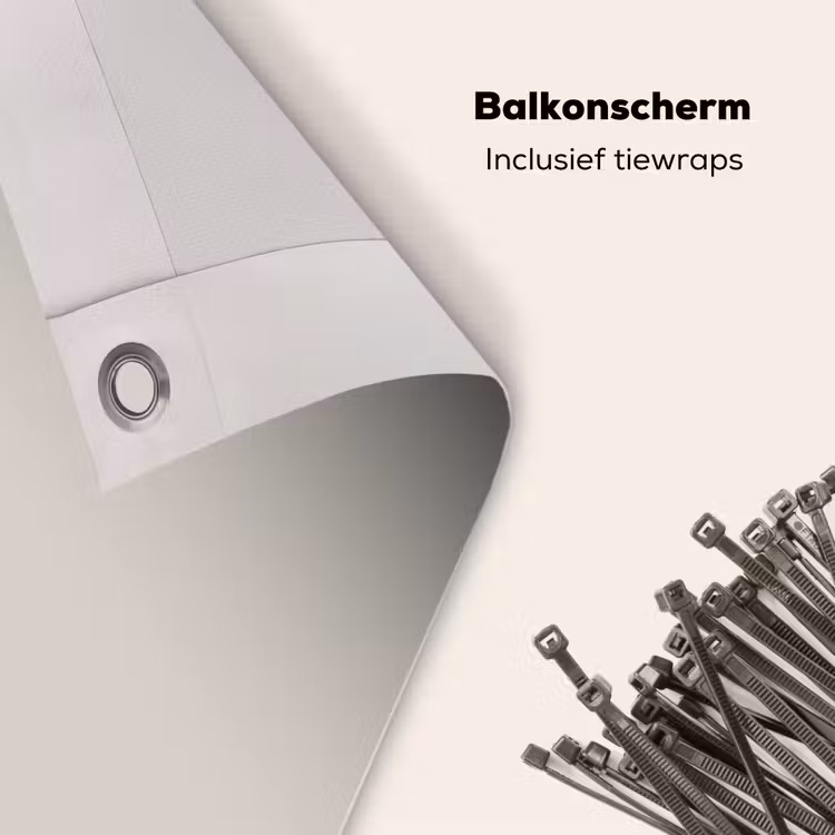 Balkonscherm - Grijs - Licht - Herfst — 4