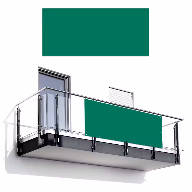 Balkonscherm - Groen - Bos - Kleuren — 1