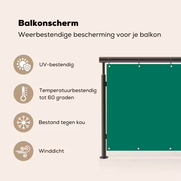 Balkonscherm - Groen - Bos - Kleuren — 3