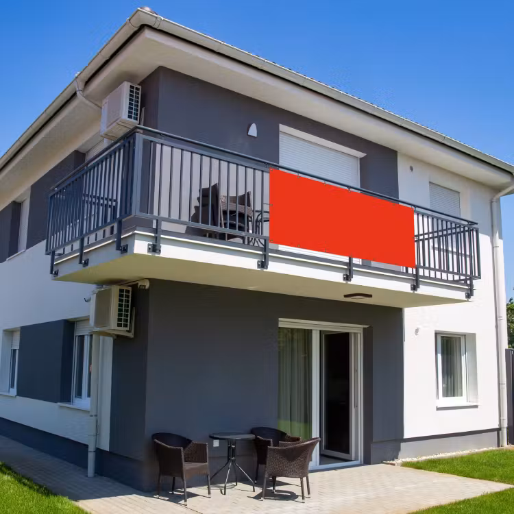 Balkonscherm - Rood - Kleur - Effen — 2