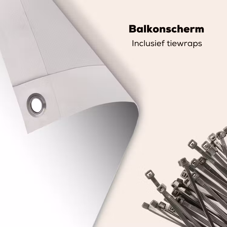 Balkonscherm - Wit - Kleuren - Neutraal — 4