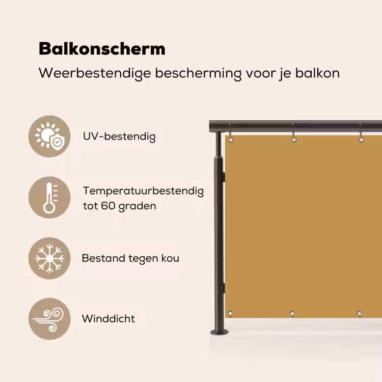 Balkonscherm - Okergeel - Kleur - Herfst - Geel - Effen - Kleuren — 3
