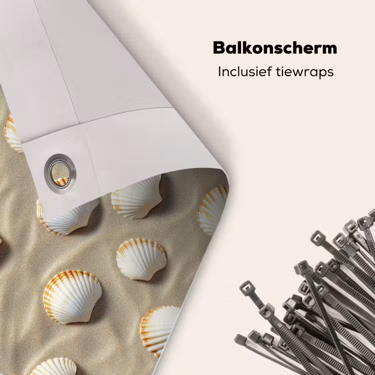 Balkonscherm - Schelpen - Zand - Maritiem — 4