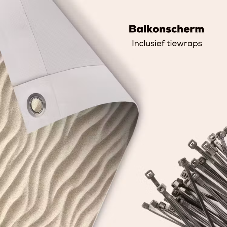 Balkonscherm - Zand - Golven - Beige — 4