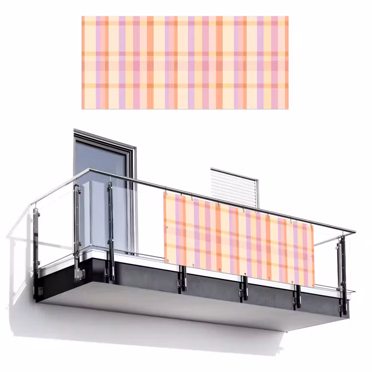 Balkonscherm - Pastel - uitpatroon - Geometrisch — 1