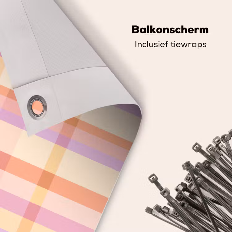 Balkonscherm - Pastel - uitpatroon - Geometrisch — 4
