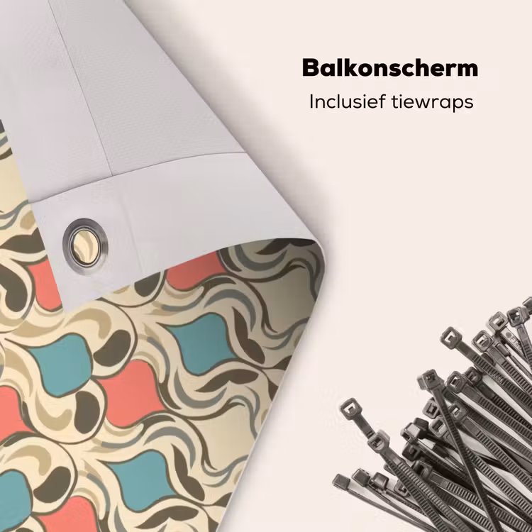 Balkonscherm - Barok - Retro - Kleurrijk — 4