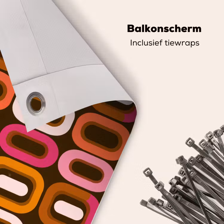 Balkonscherm - Modern - Retro - Kleurrijk — 4
