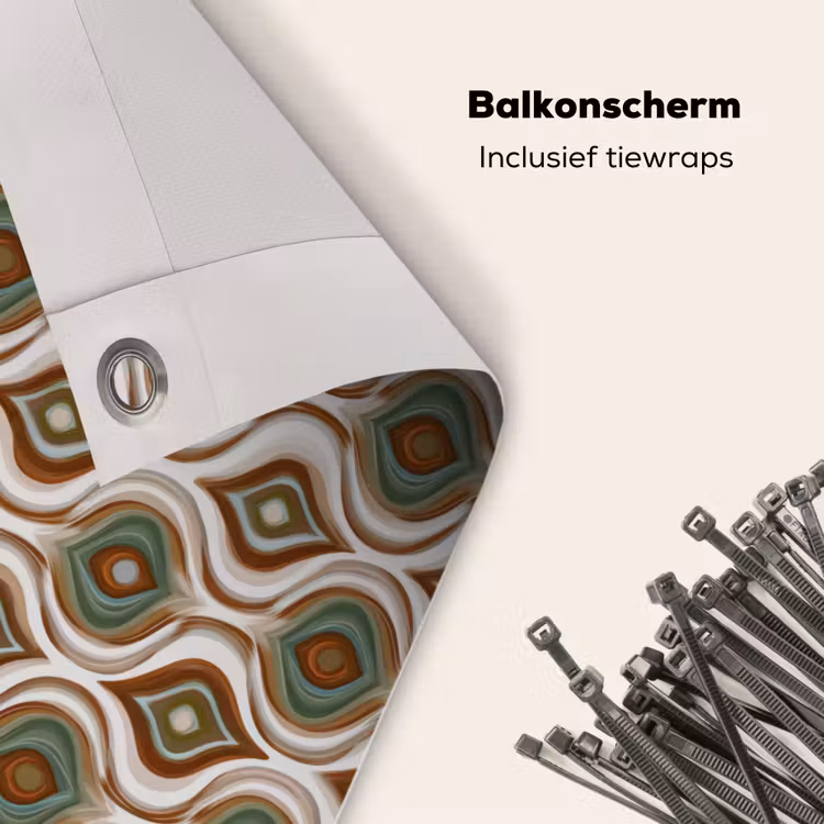 Balkonscherm - Motief - Patroon - Kleurrijk — 4