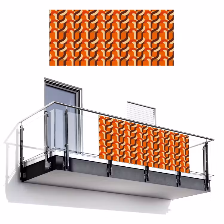 Balkonscherm - Retro - Modern - Kleurrijk — 1