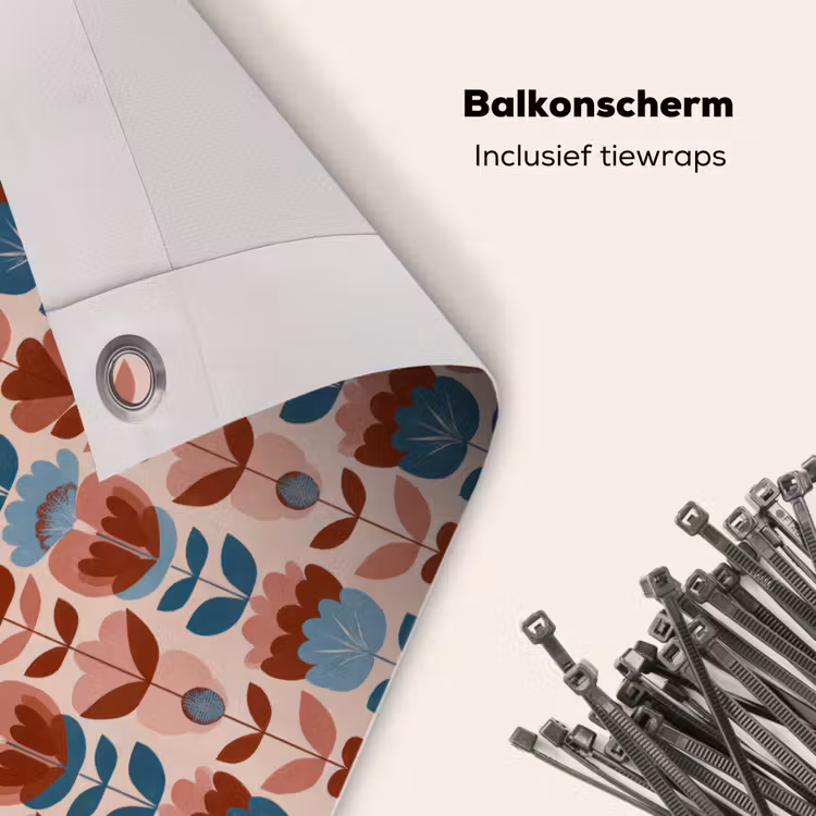 Balkonscherm - Vintage - Motief - Kleurrijk — 4