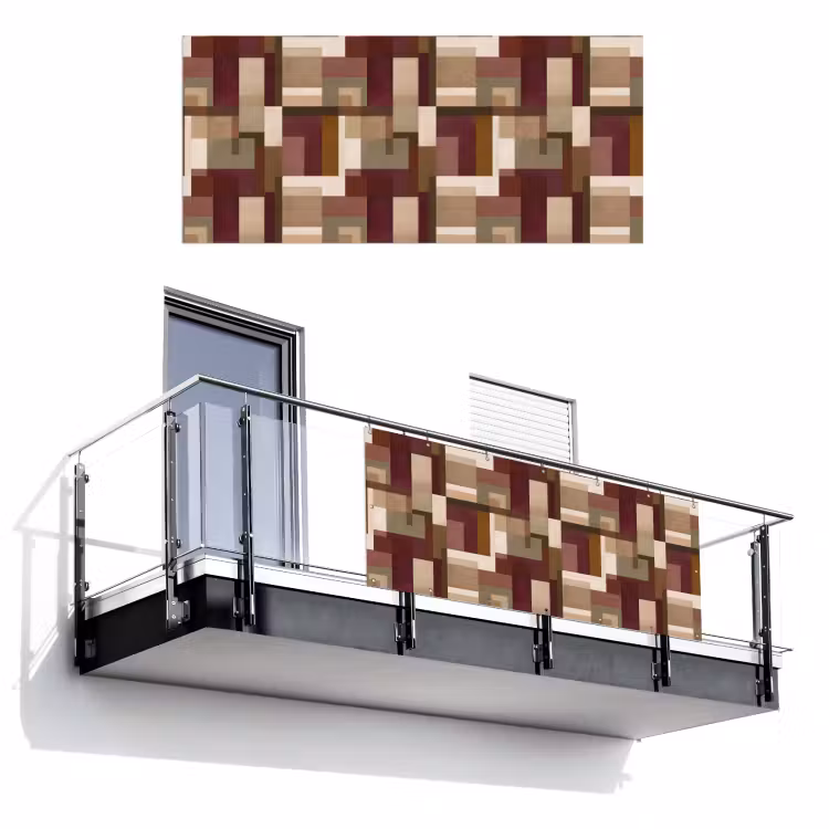 Balkonscherm - Modern - Geometrie - Kleurrijk — 1