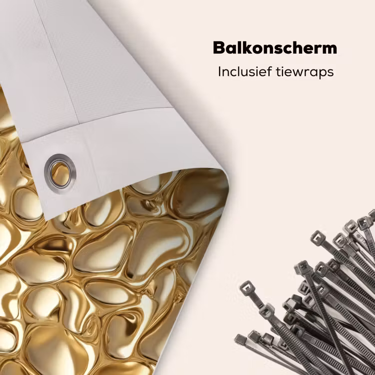 Balkonscherm - Abstract - Modern - Goud — 4