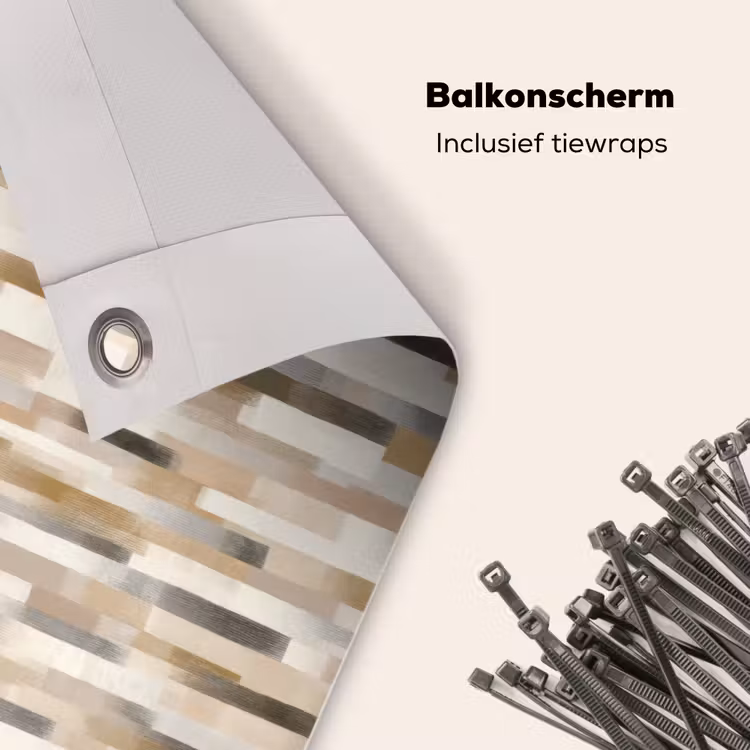 Balkonscherm - Abstract - Patroon - Kwaststreken — 4