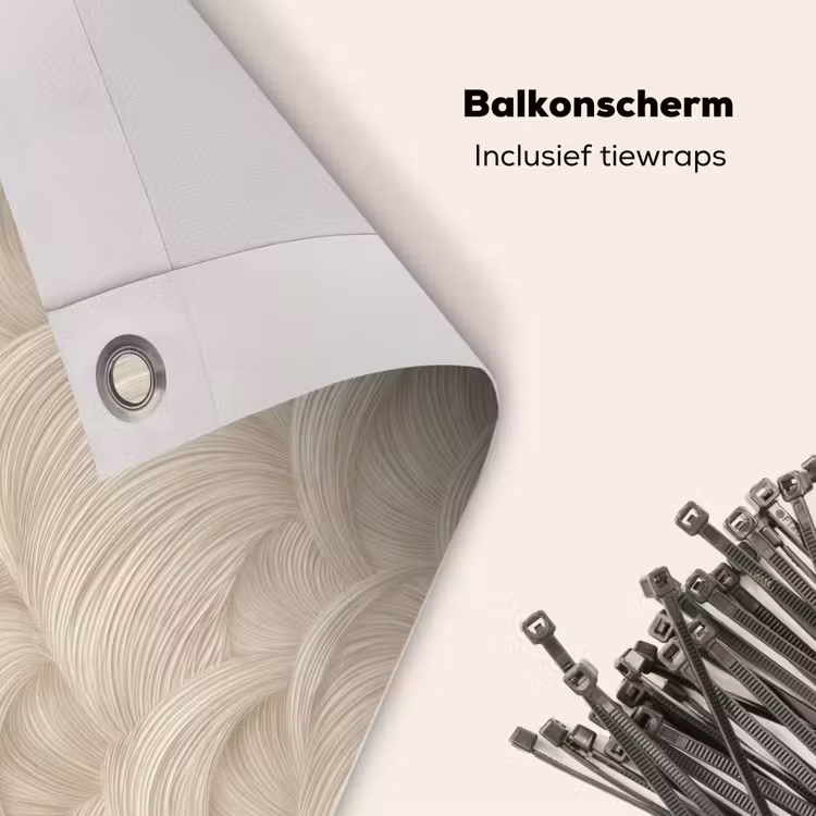 Balkonscherm - Bogen - Patroon - Beige — 4