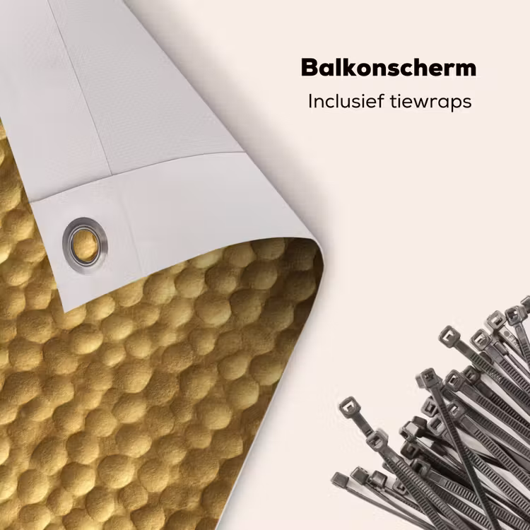 Balkonscherm - Metaal - Dynamisch - Goud — 4