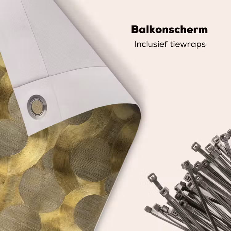 Balkonscherm - Modern - Geometrisch - Goud — 4