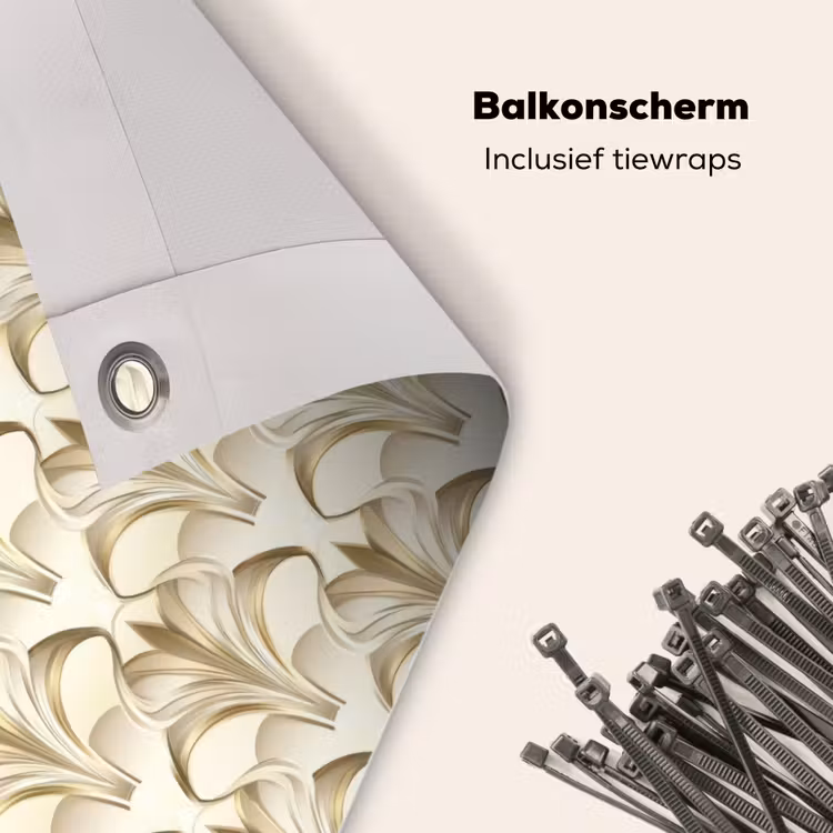 Balkonscherm - Ornament - Barok - Goud — 4
