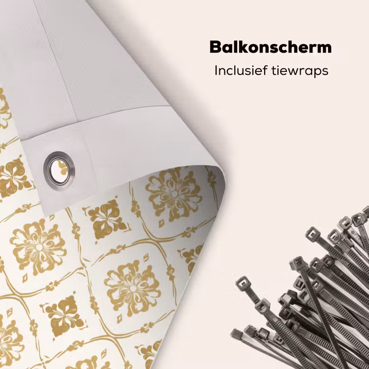 Balkonscherm - Ornament - Klassiek - Goud — 4