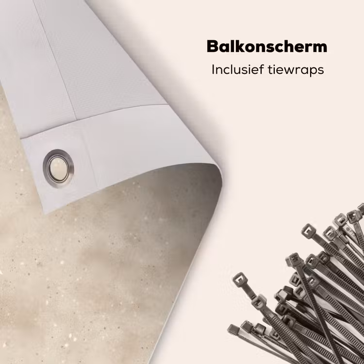 Balkonscherm - Structuur - Spikkels - Beige — 4