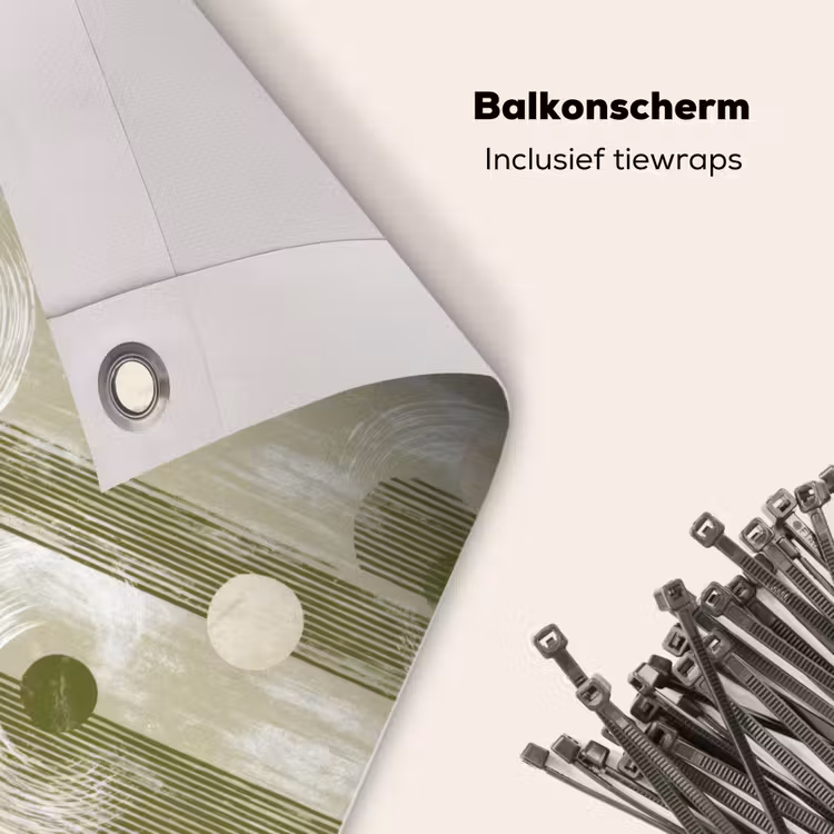 Balkonscherm - Artistiek - Modern - Groen — 4