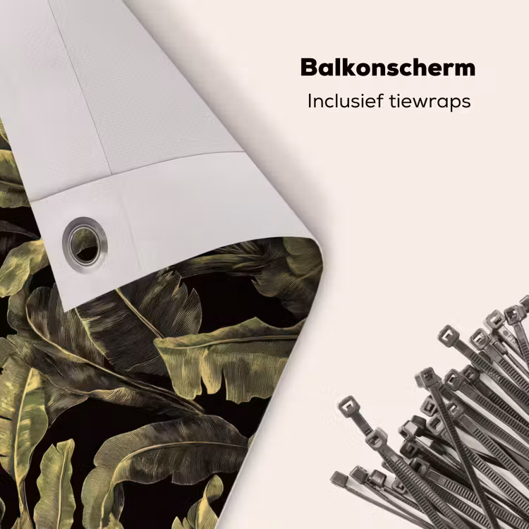Balkonscherm - Botanisch - Bladeren - Groen — 4