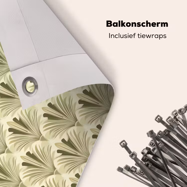 Balkonscherm - Klassiek - Waaier - Groen — 4