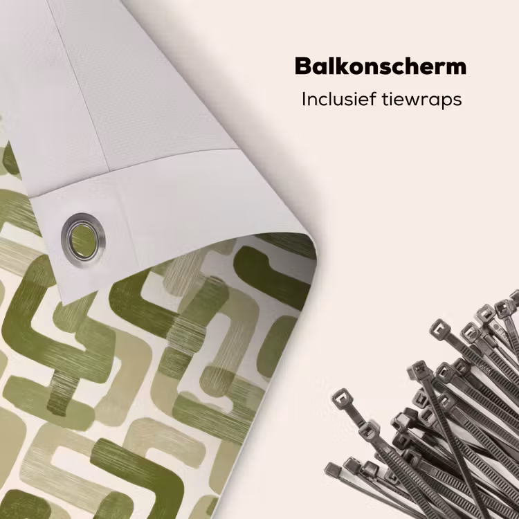Balkonscherm - Modern - Grafisch - Groen — 4