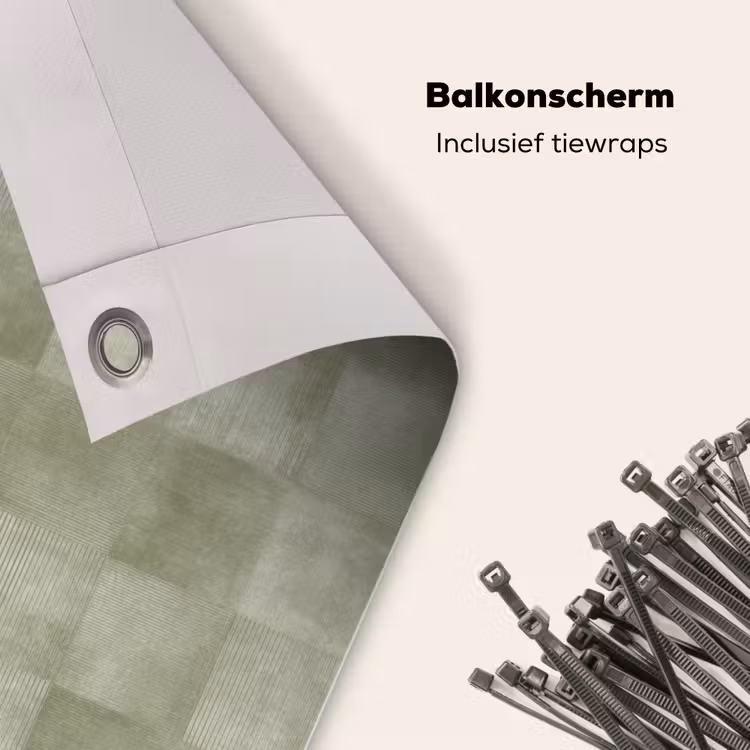 Balkonscherm - Vlakken - Rustiek - Groen — 4