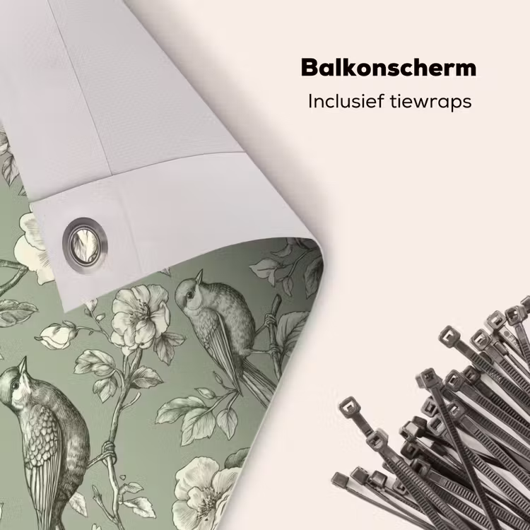 Balkonscherm - Klassiek - Botanisch - Groen — 4