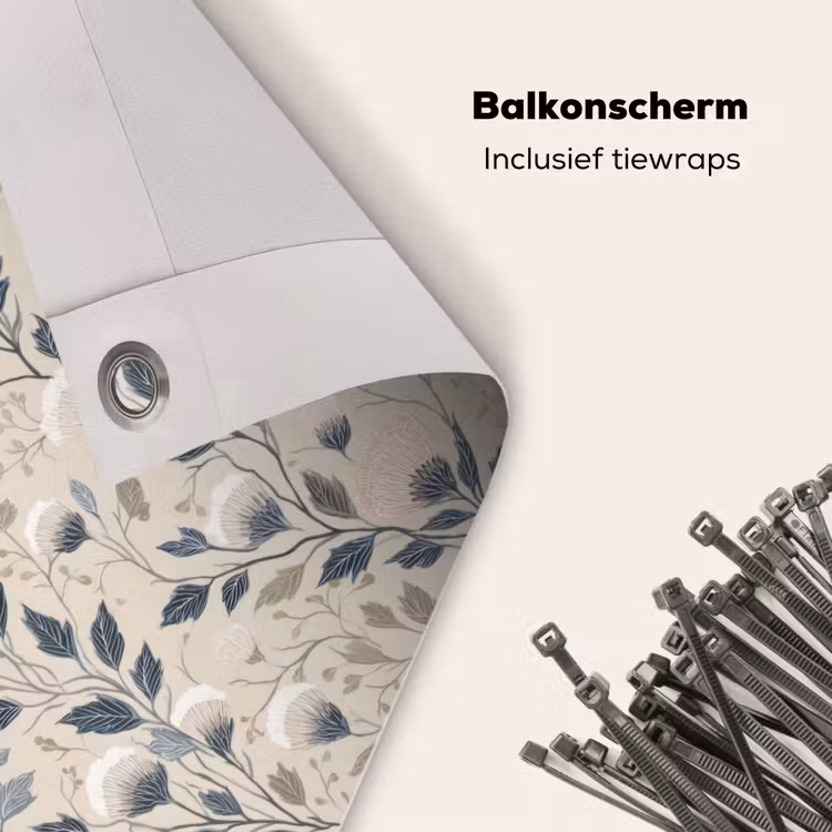 Balkonscherm - Klassiek - Botanisch - Kleurrijk — 4