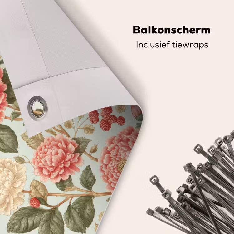 Balkonscherm - Klassiek - Botanisch - Veelkleurig — 4