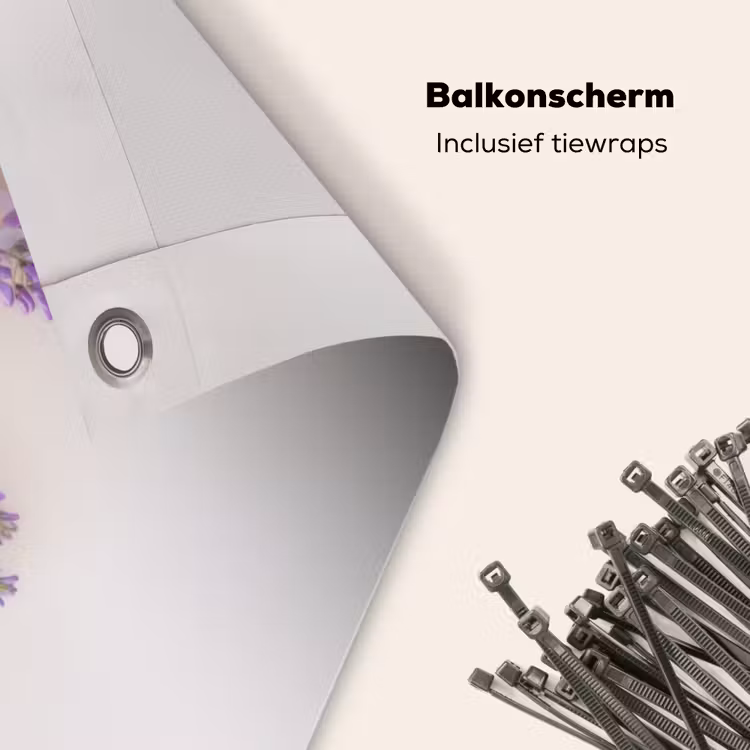 Balkonscherm - Blauwe regen - Bloemen - Paars — 4